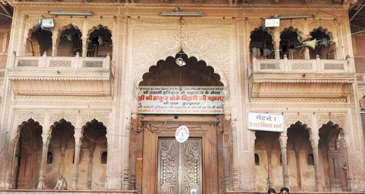 closed door of bihari ji temple